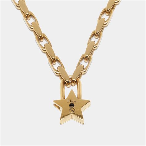 dior lucky star locket necklace|Dior necklace.